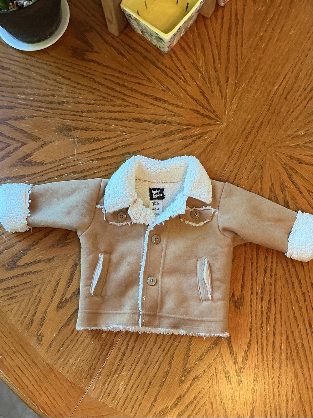 Baby B’gosh Tan Sherpa-Trim Jacket